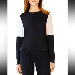 BcBgMaxazria Color blocked, Reversible Blouse